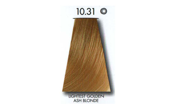   lightest golden ash blonde 10.31  KEUNE