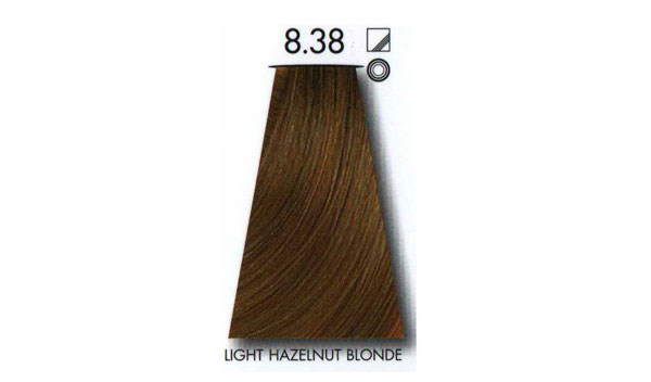  Light hazelnut blonde 8.38  KEUNE