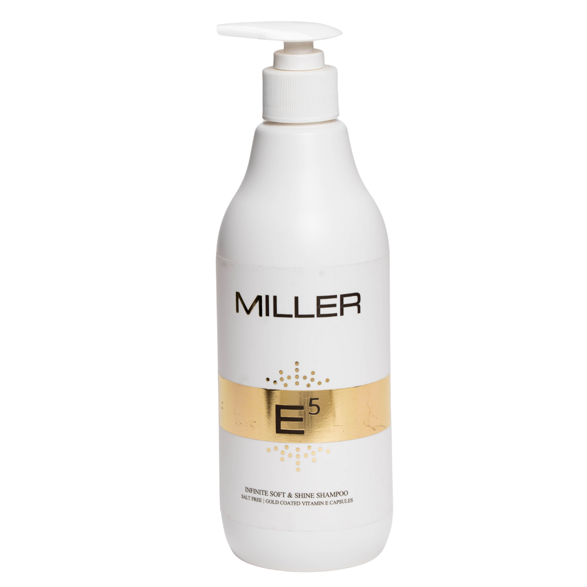 שמפו - שמפו ללא מלחים MILLER E5 מועשר בקרטין מסדרת גולד מילר 500 מ"ל מאת מילר MILLER | | אידיאלית ל- ללא מלחים מילר שמפו לשיער | מושלמת ל- {{ product_use_case }}