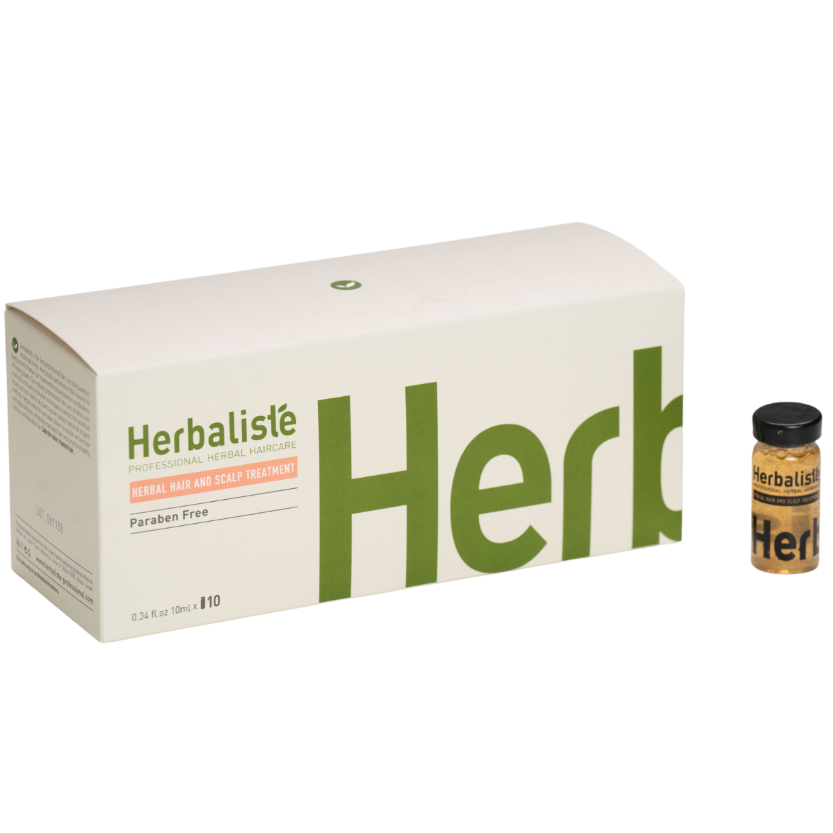 מארז 10 אמפולות טיפול צמחי לקרקפת ולשיער בריא HERBALISTE הרבליסטה 10 מ"ל