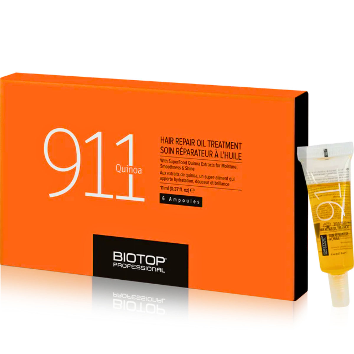 אמפולות BIOTOP 911 לשיקום שיער פגום וחסר חיות ביוטופ 6 יחידות