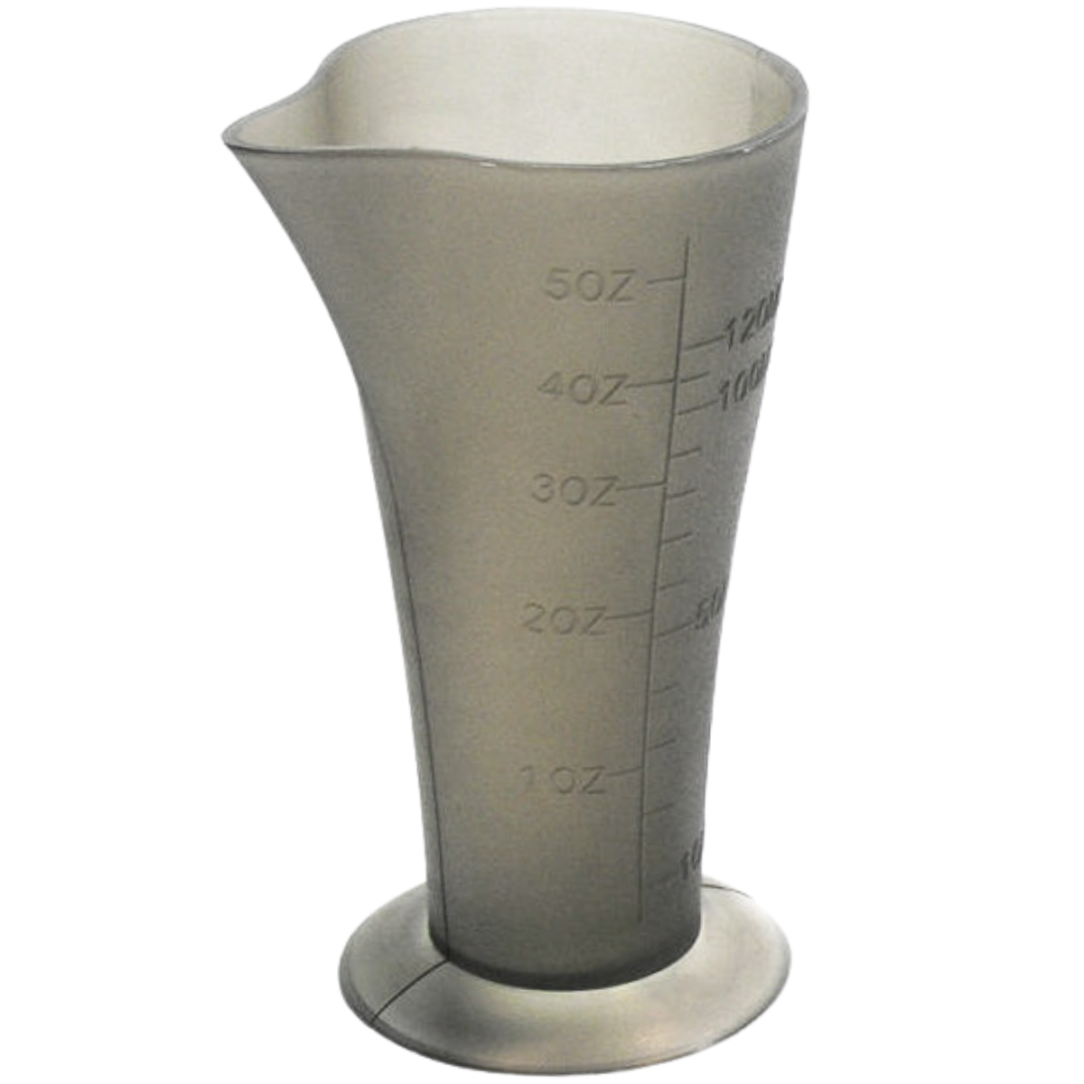 כוס מדידה אפורה שקופה קונוס