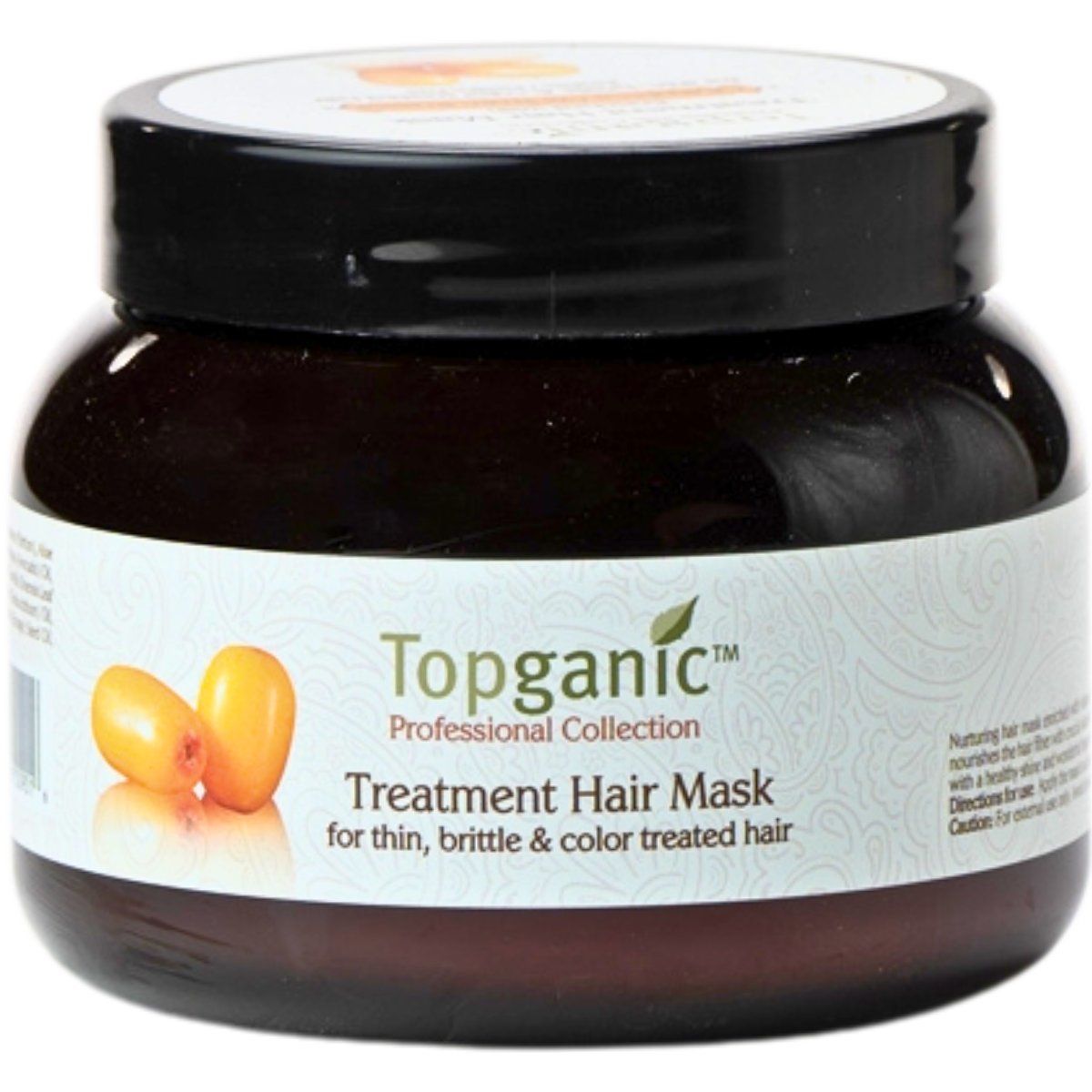 מסיכה לשיער דק, שביר, צבוע ולשיער שעבר טיפולים TOPGANIC מועשר באובליפיחה טופגאניק 500 מ"ל
