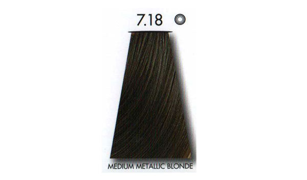 צבע שיער Medium Metalic Blonde 7.18 קיון KEUNE