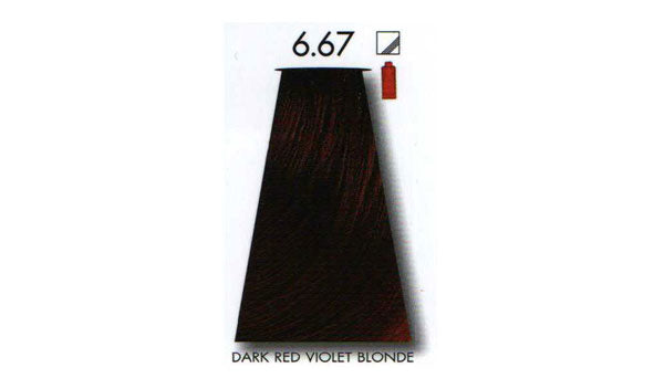 צבע שיער Dark red violet blonde 6.67 קיון KEUNE