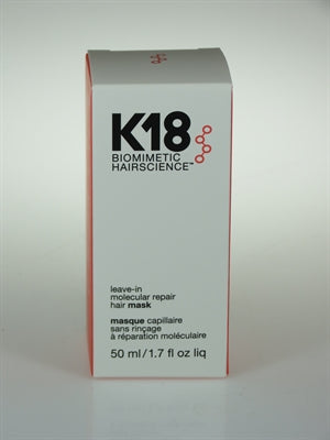 מסכה K18 לתיקון ושיקום מולקולרי של השיער ללא שטיפה 50 מ"ל AQUIS