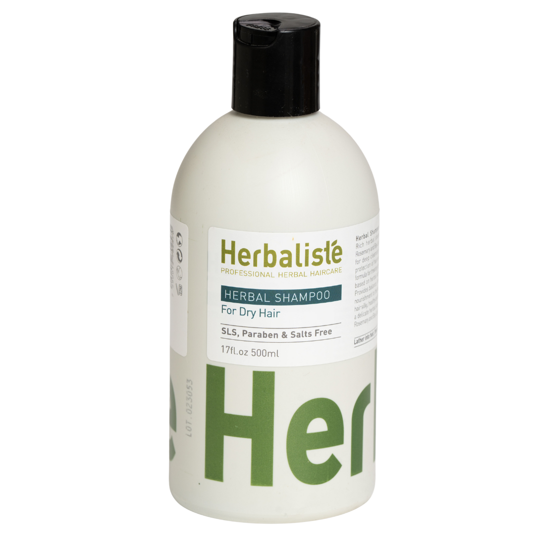שמפו צמחי לשיער יבש HERBALISTE הרבליסטה 500 מ"ל