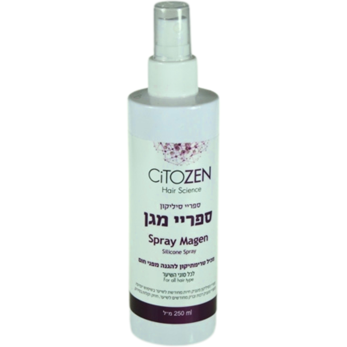 ספריי סיליקון להגנה מפני חום לכל סוגי השיער Citozen ציטוזן 250 מ"ל