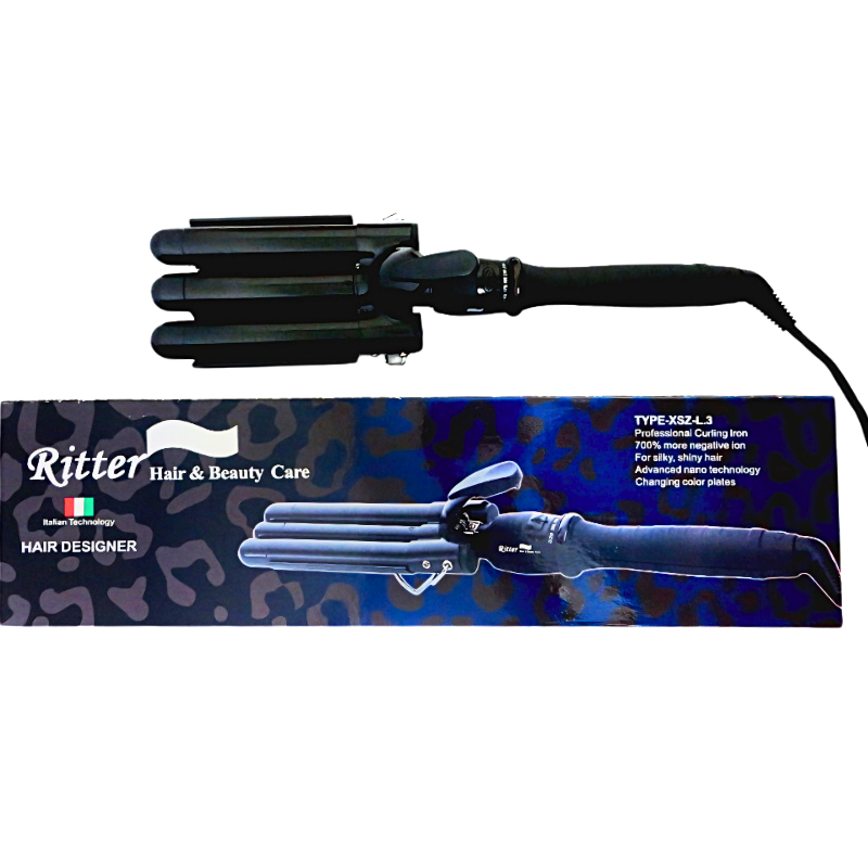 מסלסל שיער טורמלין משולש טריפל מקצועי Ritter XSZ-L.3 ריטר