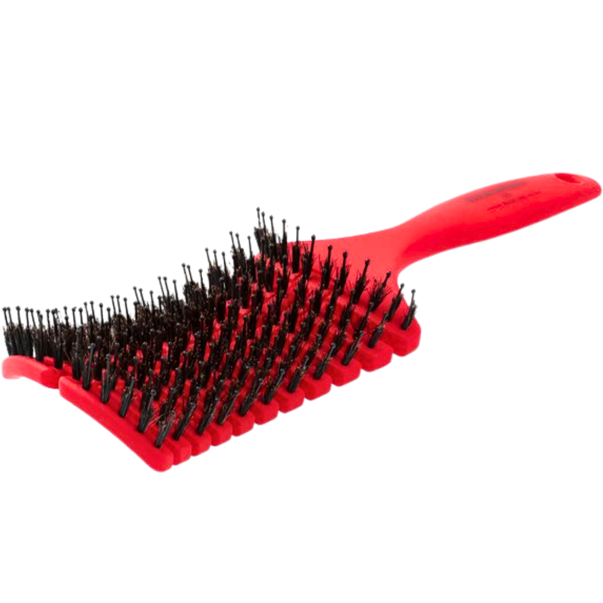 מברשת HERMOSO מיוחדת להתרת קשרים ועיסוי הקרקפת בשלושה צבעים: אדום, שחור ואפור הרמוסו